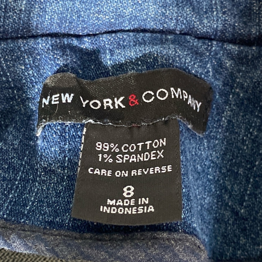 NY&CO Vintage Women's Blue Denim Blazer Jacket, Size Medium, Downtown Girl Core - Picture 6 of 10